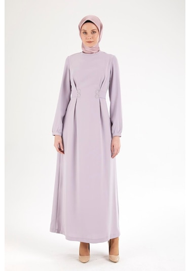 Armine Trend Belden Halka Desenli Elbise-lila 25yt926 Lila Armine Trend Belden Halka Desenli Elbise-lila 25yt926 Lila