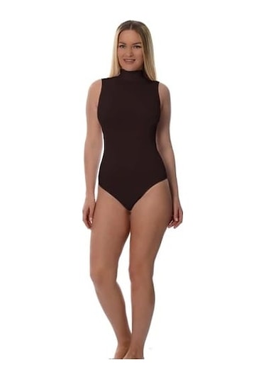 Atilla Bayan Body Boğazlı Çıtçıtlı Sıfır Kol Siyah S242