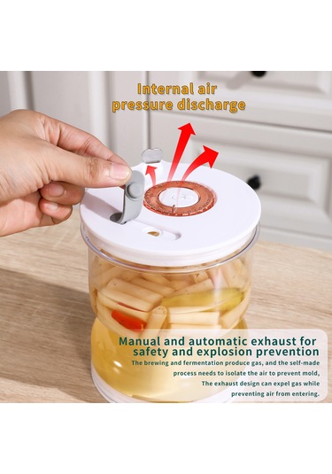 Qingmipy 27oz Pratik Turşu Kavanozu, Süzgeçli, Sızdırmaz Kapaklı, Zaman Tüneli Turşu Suyu Ayırıcı, Islak Ve Kuru İçin Beyaz