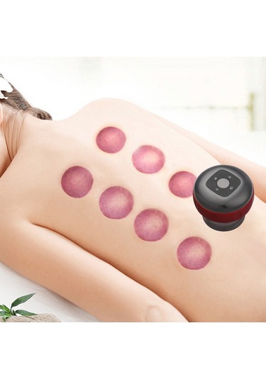 Teltree Kablosuz Vakumlu Isıtmalı Selülit Masaj Aleti - 12 Modlu Akıllı Şişmanlık Terapi Cihazı Kırmızı