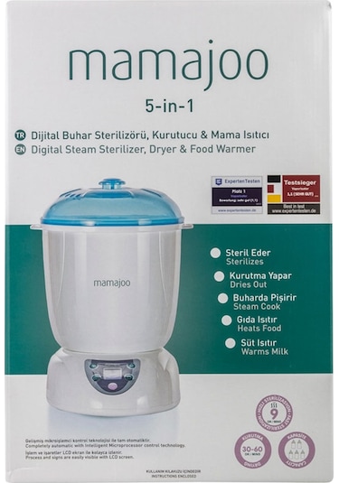 Mamajoo 5 İşlevli Kurutmalı Buhar Sterilizörü & Mama Isıtıcısı