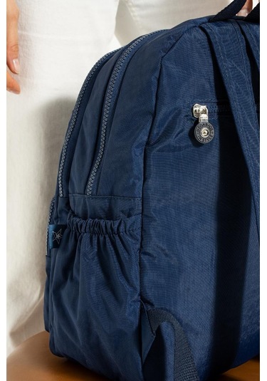 Klinkır Kadın Sırt Çantası Hafif Su İtici Kumaş Günlük Kullanım İçin İdeal 37 27 Cm Anne Bebek Çanta Lacivert