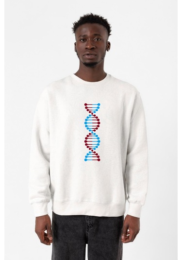 Bordo Mavi Dna Beyaz Erkek 2ip Sweatshirt 001