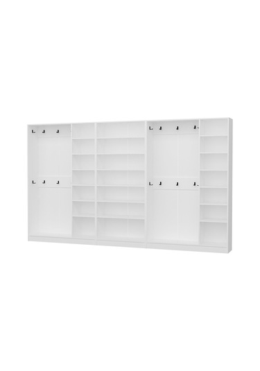 Minar Kale210 8 Kapaksız 4 Bölme Raf Portmanto Beyaz