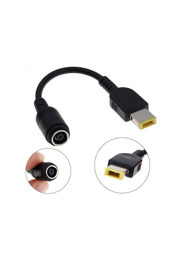 Koodmax - Ibm Lenovo Thinkpad 7.9 5.5mm Dişi To Yeni Nesil Usb Kare Uç Çevirici Şarj Adaptör Kablosu