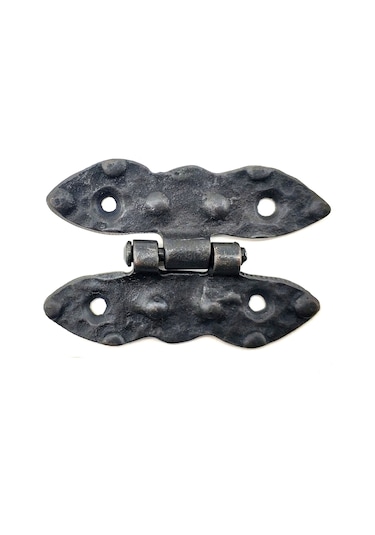 Antika Tarz Dekoratif Pirinç Bodur Menteşe - 75x50 Mm, Oksit