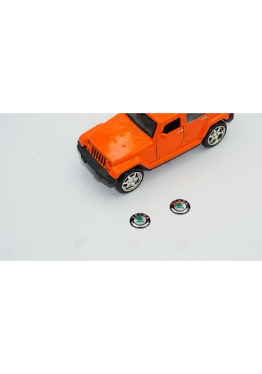 Skoda Auto Oto Anahtar 3M Metal Alaşım Logo 2Li Set