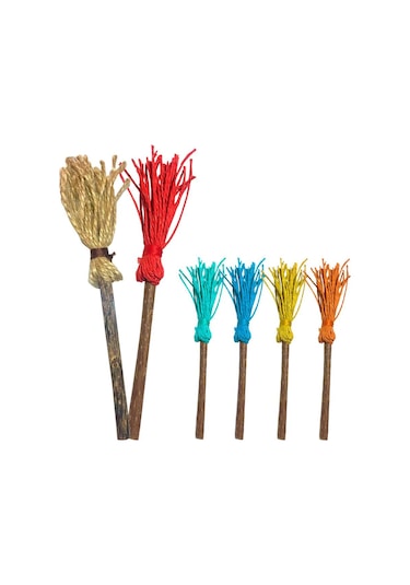 Matatabi Cats Süpürge Doğal Çiğneme Çubuğu İpli Kedi Oyuncağı 2'li 18 CM