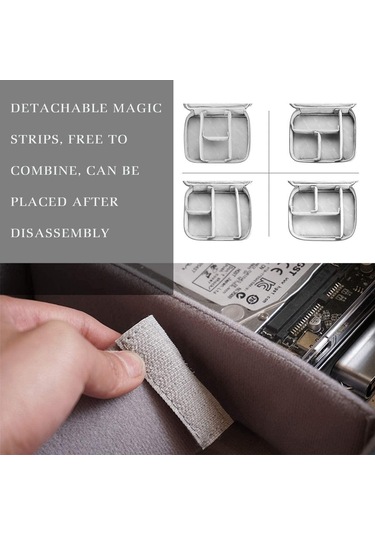 Mor Elektronik Organizatör Seyahat Evrensel Kablo Düzenleyici  Kindle, Akıllı Telefon, Kablo, Şarj Cihazı İçin Gadget Dişli Kutuları