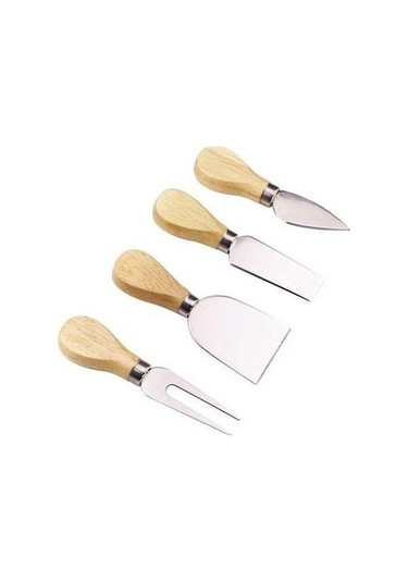 Createtech Bosphorusboutique Sones Seti - 4 Adet Çelik Ve Bambu Peynir Kesici Diğer