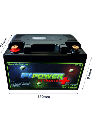 Pipower Ultimate+ 12v5,2a Lithium Lifepo4 Lityum Motosiklet Aküsü