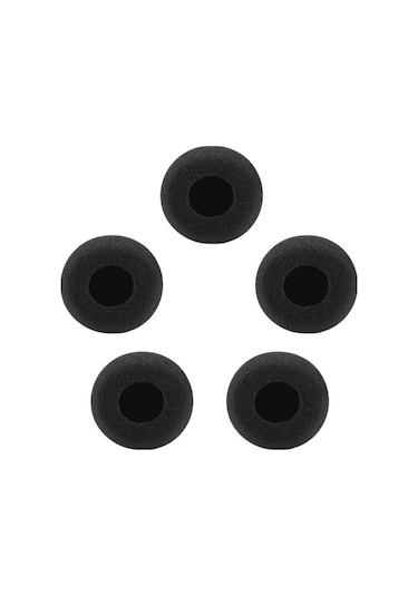 Fortunelane Siyah Mikrofon Köpük Koruması D Tipi: 40mm Yükseklik, 40mm Dış Çap, 14mm İç Çap 5 Adet - Ses Yumuşatır