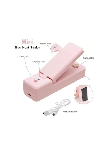 Sones Usb Şarjlı Mini Manyetik Sızdırmazlık Makinesi Taşınabilir Sızdırmazlık Klipsi Gıda Nem Geçirmez Sızdırmazlık Makinesi