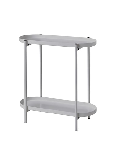 2 Katlı Çiçeklik-saksılık Meridyendukkan Açık Gri 56 Cm-çelik İç Dış Mekana Uygun