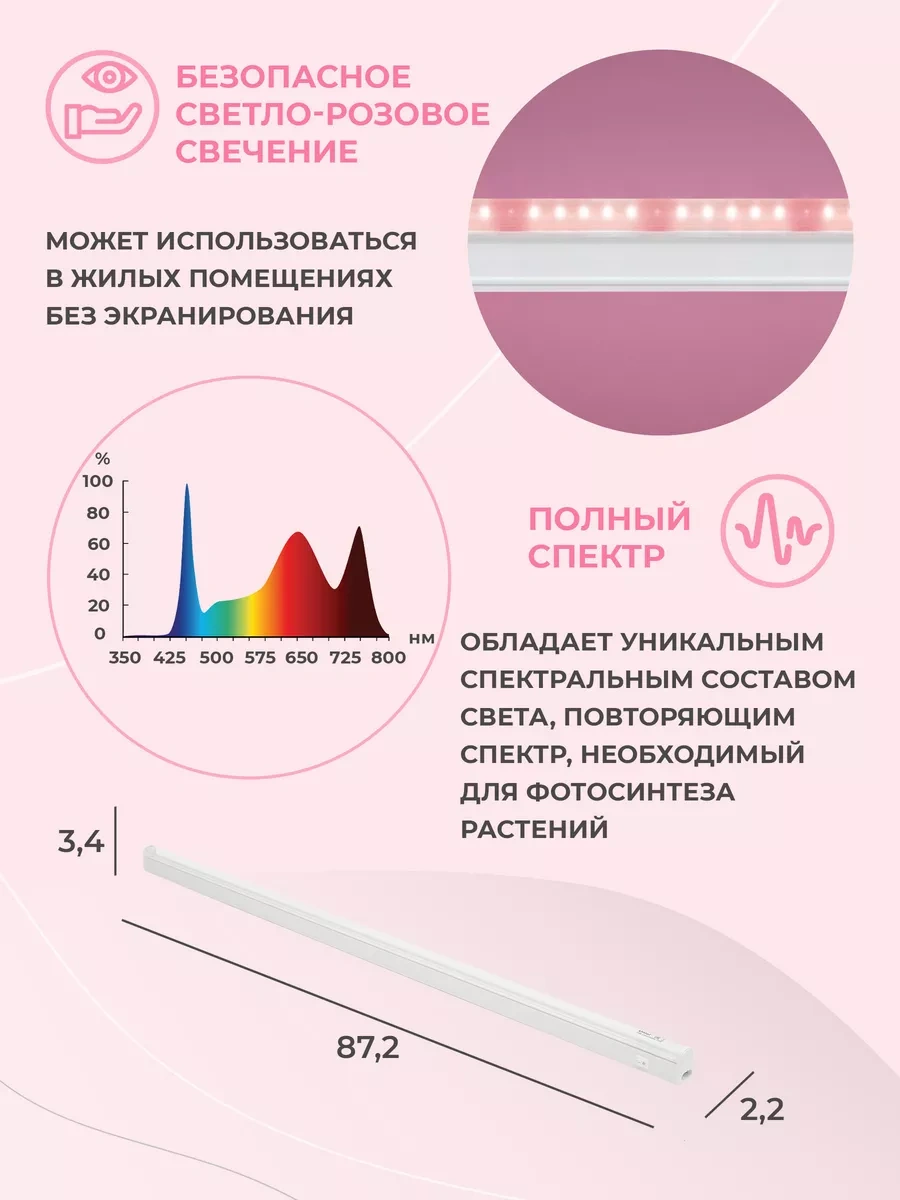 Uniel Tam Spektrumlu Fitolamba 24 W 175505905 Açık Ton Pembe