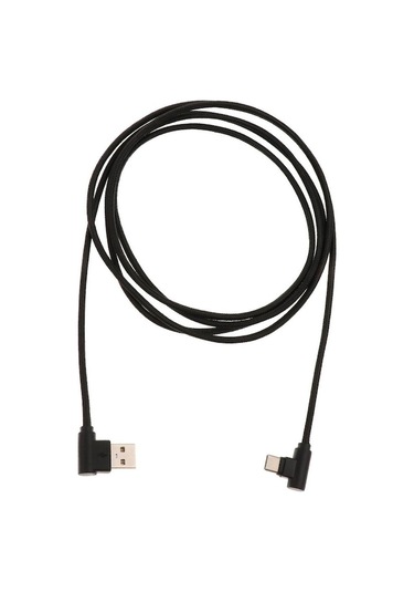 Trendooze Homyl 2m Usb-c Sync Şarj Adaptörü - Açılı Siyah, Kısa Uzunluk 2 Metre