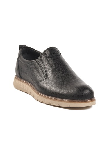 Siyah Hakiki Deri Erkek Casual Ayakkabı 014 M Siyah