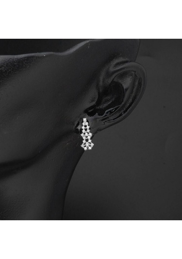 Minimal Tasarım 14 Ayar Beyaz Altın Nişan Seti Stpj34072