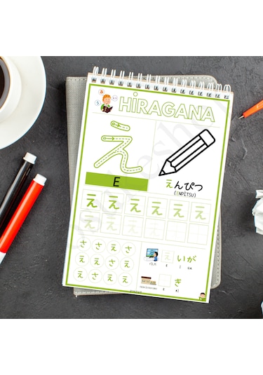 Çocuklar İçin Hiragana Öğreniyorum Seti Çok Renkli