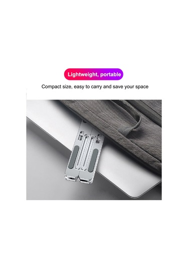 Reedark Alüminyum Notebook Stantı: 6 Seviye Yükseklik Ayarı, Soğutma Tasarımı, Çevirilebilir Ve Taşınabilir Masaüstü Tutucu