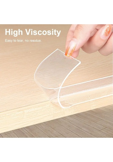 Masa Kenar Koruyucu Bant Mobilya Köşe Tampon Kendinden Yapışkanlı Çarpışma 1mm X 2cm X 5m