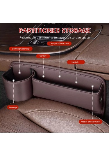 Dancemonkey Araba Koltuğu Boşluk Doldurma Düzenleyici, Bardak Tutucu Ön Koltuk