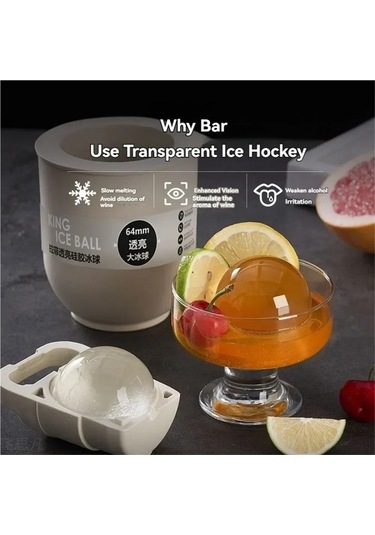 Flybuy Gıda Beyaz Temizle Viski Buz Topu Kalıp Kabarcık İzleri Yok Beyaz