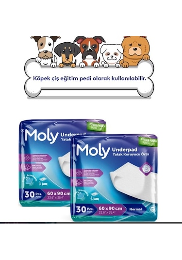 Moly Köpek Çiş Eğitim Pedi 2 Paket