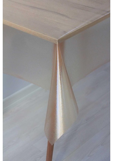 Pvc Şeffaf Simli Silinebilir Masa Örtüsü 005 Altın
