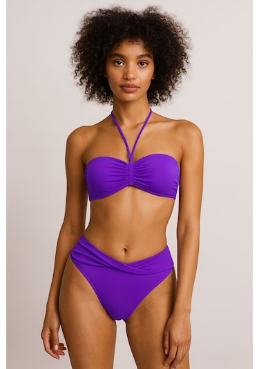 Deep Beach Straplez - Twist Bikini Takım Siyah