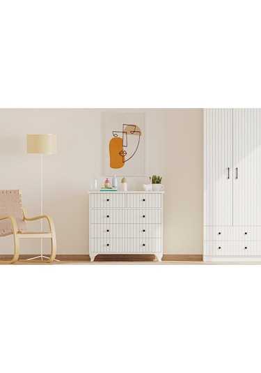Rabi Mobilya İrem Country Çok Amaçlı 5 Çekmeceli Şifonyer