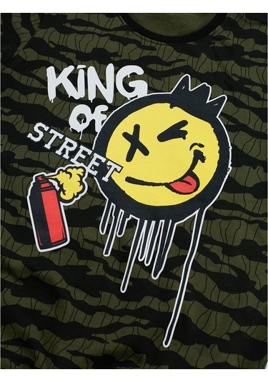 Denokids Mushi Grafiti King Erkek Çocuk Eşofman Takım Çok Renkli