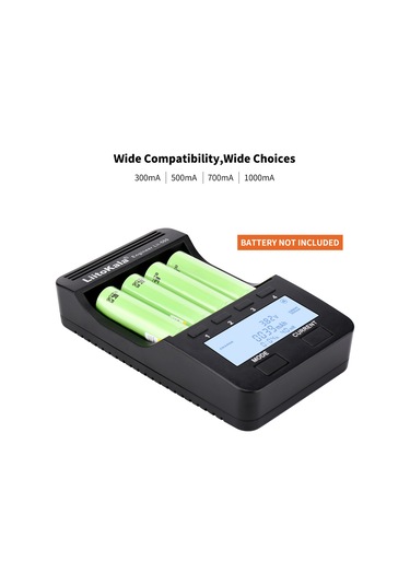 Monyee Akıllı Şarj Cihazı: 4 Slotlu Lcd Ekranlı, Ni-mh/ni-cd/li-ion Piller İçin Otomatik Şarj