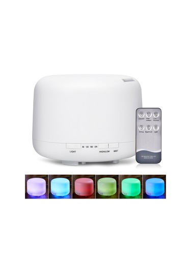 Suofeng 500ml Uyumlu Led Işık Ve Uzaktan Kumanda İle Ultrasonik Nemlendirici Aromaterapi Dağıtıcı Avrupa Standartı