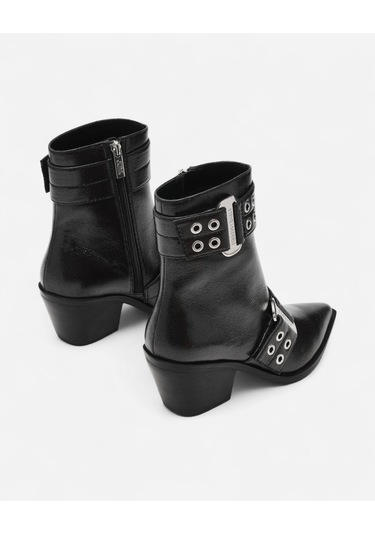 Steve Madden Splurge Blk Crınkle Kadın Siyah Topuklu Bot Splurge