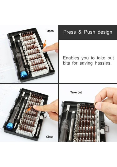 Tornavida Seti, 60'ı 1 Hassas Manyetik Sürücü Biti Profesyonel Elektronik Onarım Aracı Kiti