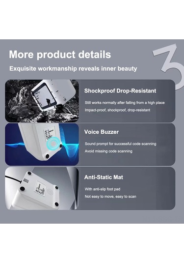 Springsun Masaüstü Barkod Ve Qr Kod Okuyucu - Otomatik Sensörlü Usb Tarayıcı Market/restoran