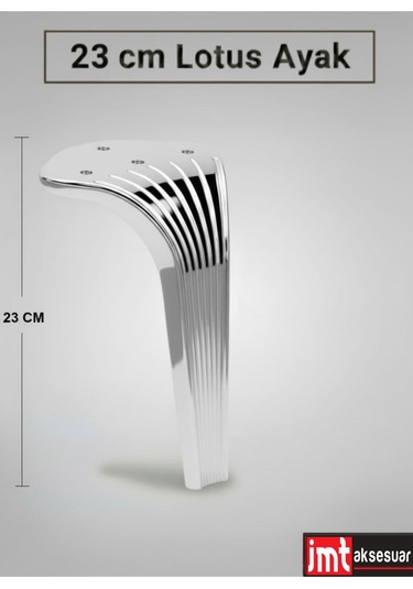Lotus 23 Cm Krom 4 Adet Koltuk Yatak Odası Tv Ünitesi Konsol Ve Sehpa Ofis Mobilyası Ayağı Krom