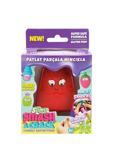 Slimy Patlat Pop-it 55 Gr - Kırmızı Dondurma Slime