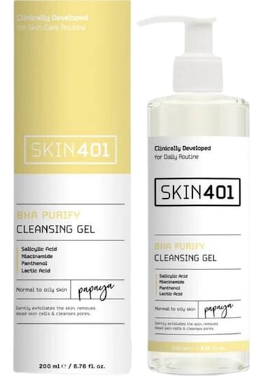 Skin401 Bha Arındırıcı Siyah Nokta Karşıtı Yüz Temizleme Jeli 200 ML