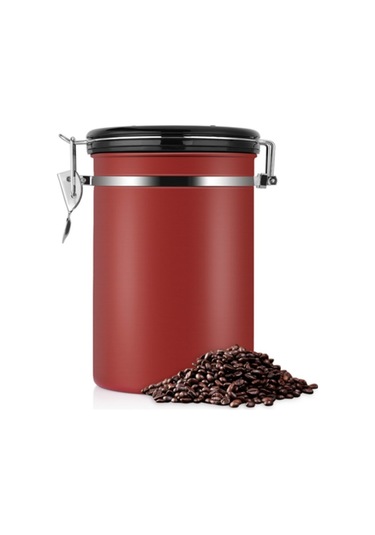 Sones Kahve Kabı Paslanmaz Çelik Çay Saklama Sandıkları Siyah Mutfak Saklama Kutusu Kahve Çay Kutuları Çay Takımı Kırmızı