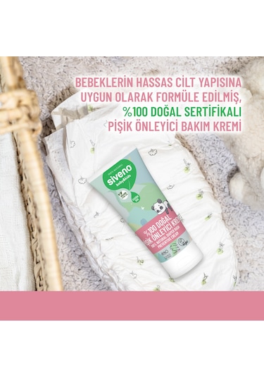 Siveno %100 Doğal Bebek Pişik Önleyici Jel Krem Çinko Hassas Hipoalerjenik Vegan Bakım Kremi 50 Ml
