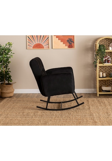 Pafu Kono Tv / Dinlenme / Baba / Emzirme Koltuğu Sallanan Sandalye - Siyah
