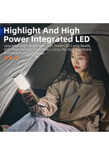 Wezone Yeşil Kamp Feneri, 5+4 Aydınlatma Modu, 2200mah Power Bank, Ip67 Su Geçirmez, Elden Taşınabilir, Çadır Ve Bahçe Için Yeşil