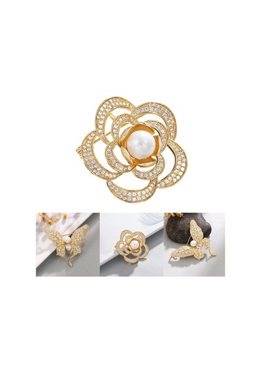 Homyl Broş Zarif Taklidi Charm Hediye Doğum Günü Kız Çiçek Çiçek