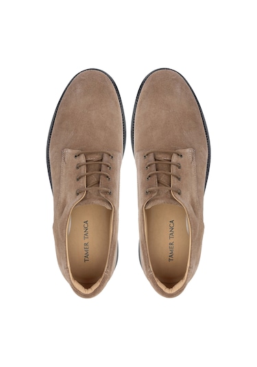Tamer Tanca Erkek Hakiki Deri Bej Süet Casual Ayakkabı 698 1153-2 Erk Ayk Sk24-25 Bej Suet Bej Süet Bej