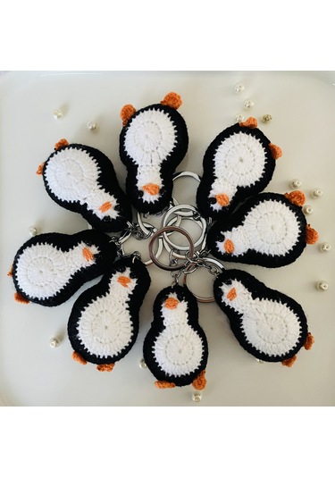 Fynbos Amigurumi Penguen Figürlü El Yapımı Anahtarlık