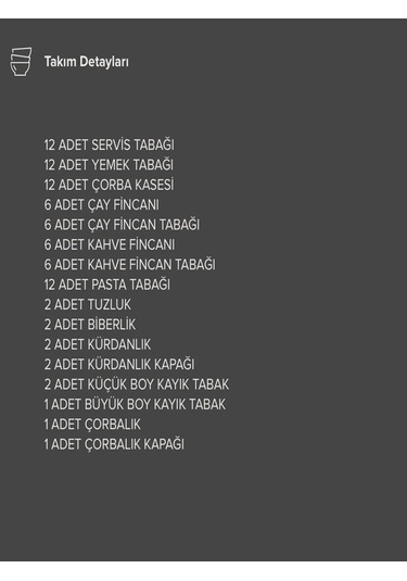 Güral Porselen 85 Parca Yemek Takımı