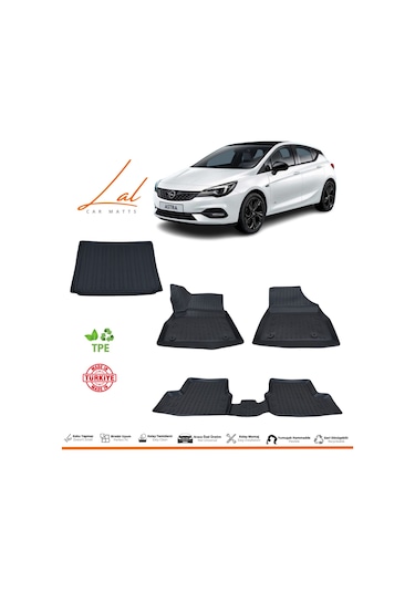 Opel Astra K 2015-2021 3d Havuzlu Paspas Bagaj Havuzu Seti