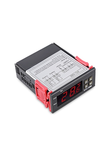Moveevo Stc-1000 Dijital Sıcaklık Kontrol Cihazı, Akvaryum İçin Otomatik Isıtma-soğutma, Sıcaklık Ayarlama, Alarm Ve Gecikme Özellikli, 110-220v